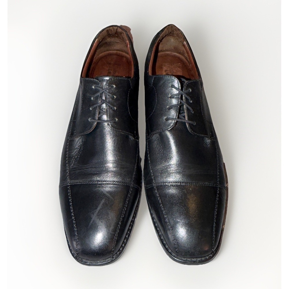 Johnston & Murphy Men's Bartlett Cap-Toe Lace-Up Oxfords Black 13M MSRP $159